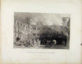 Original Old Antique Print Inner Court Palace Linlithgow Scotland