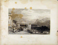 Original Old Antique Print Edinburgh From Craigmillar Castle Scotland C1839 19th