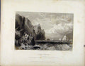 Original Old Antique Print Fast Castle Berwickshire Scotland C1839 Victorian