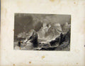 Original Old Antique Print Scotland C1839 Art Dunbar Castle Lothian Victorian
