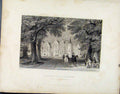 Original Old Antique Print Tyninghame House Haddington Scotland