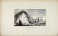 Original Old Antique Print Fine Art Rueberry Castle Etching C183 19th Century