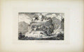 Original Old Antique Print Fine Art Etching C1830 Craignethan Castle 19th