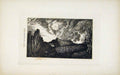 Original Old Antique Print Greehope Linn Etching Fine Art C1830 19th Century