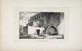 Original Old Antique Print Fine Art C1830 Cingham Priory Etching 19th Century