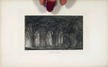 Original Old Antique Print Barony Kirk Etching Fine Art C1830 19th Century