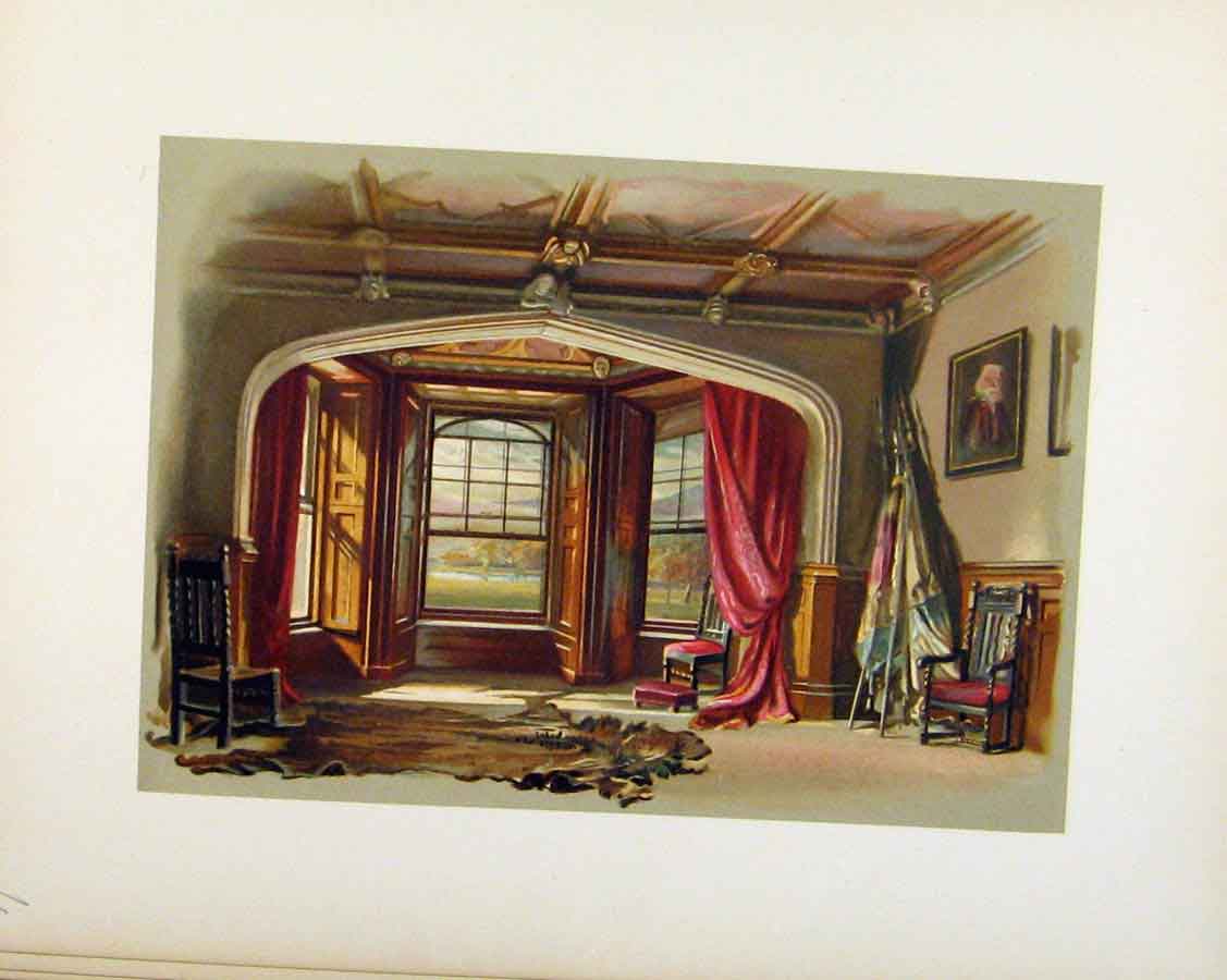 Original Old Antique Print Dining Room Plate And Editorial C1893 Art Victorian