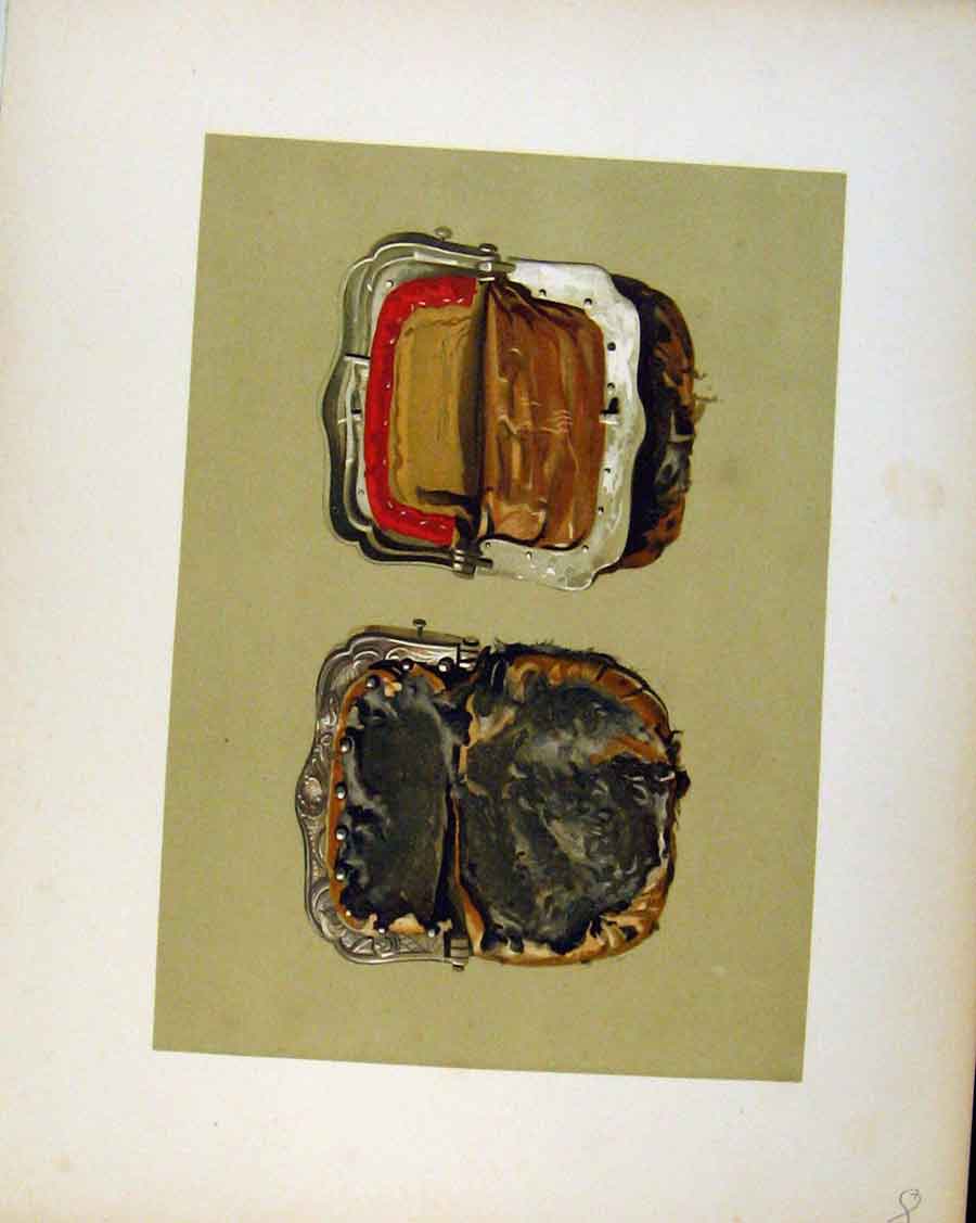 Original Old Antique Print Purse Worn By Sir Walter Scott C1893 Art Victorian
