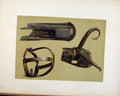 Original Old Antique Print Ancient Bronze Mask Editorial C1893 Art Victorian