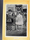 Original Old Vintage Print At Aldrides Sketches Social Ball C1924 20th Century