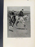 Original Old Antique Print Marmion Takes Charge Sketches Fox Hunting