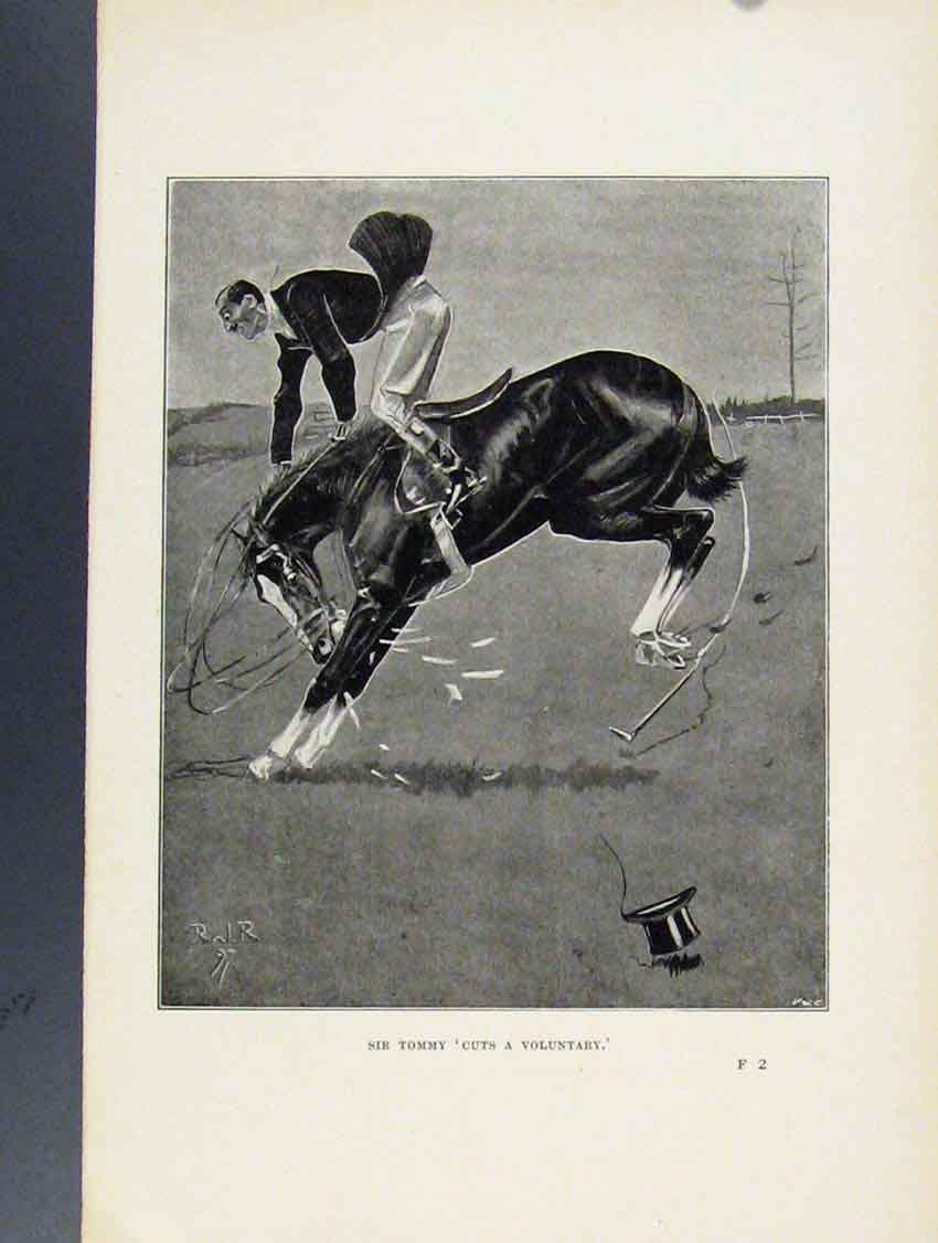 Original Old Vintage Print Sir Tommy Cuts A Voluntary Sketch C1924 20th Century