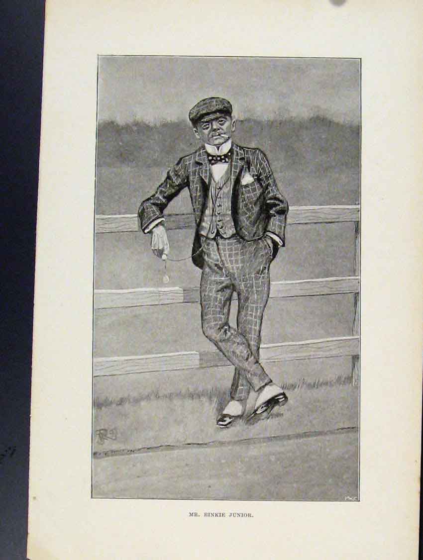 Original Old Vintage Print Binkie Junior Sketched Portrait C1924 20th Century
