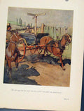 Original Old Antique Print Horse Carriage On The Loose Sketches