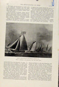 Original Old Antique Print Valkyrie Sail Boats Corsair Meteor Alisa