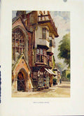 Original Old Vintage Print Mols Coffee House Exeter C1920 Painting By Haslehust