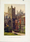 Original Old Vintage Print Cathedral Palace Grounds C1920 Painting By Haslehust