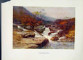 Original Old Vintage Print Dartmoor Stream Painting By Haslehust Color Art C1920