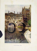 Original Old Antique Print Pulteney Bride Bath Painting By Haslehust