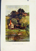 Original Old Vintage Print Fas Dyke Bridge Sollers Painting By Haslehust C1920