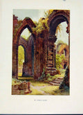 Old Vintage Print Chester C1920 Painting By Haslehust St Johns Ruins Art 20th