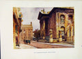 Original Old Antique Print Clarendon Building Broad Street Haslehust Painting
