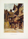 Original Old Vintage Print Halsehust Leycester Hospital Warwick C1920 Fine Art