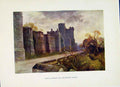 Original Old Antique Print North Terrance Winchester Tower Windsor Haslehust