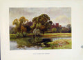 Original Old Vintage Print Eton College Windsor Painting By Haslehust C1920 Art