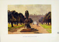 Old Antique Print Hampton Court East Front Long Water Haslehust Painting