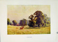 Old Vintage Print Cobham Park Color Fine Art Painting By Haslehust C1920 20th