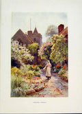 Original Old Vintage Print Cooling Church Painting By Haslehust C1920 Fine Art