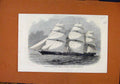 Original Old Antique Print Screw Steam Yeacht Immacolata Concezione C1859 19th