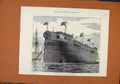 Original Old Antique Print Launch Hms Bacchante Portsmouth C1876 19th