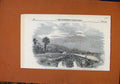 Original Old Antique Print Bath West England Agricultral Show Barnstaple C1859