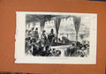 Original Old Antique Print Prince Princess Wales Winchester C1883 London News