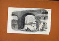 Original Old Antique Print Inundation Birmingham Deritend Bridge C1852 Victorian