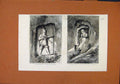 Original Old Antique Print Sculptured Figure Nymphi Mount Sipylus Magnesia C1880
