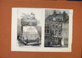 Original Old Antique Print C1872 Monument James Benforth Popes Birth Place C1872