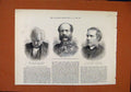 Original Old Antique Print Late John Clayton Sir Francis Seymour C1890 Victorian