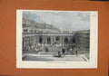 Original Old Antique Print Entrance Court Brighton Aquarium C1872 19th