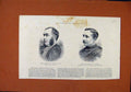 Original Old Antique Print Late Rowley Hill Captain Vaughan C1887 19th