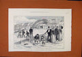 Original Old Antique Print German Empress Children Fleixstowe Beach C1891 19th
