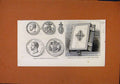 Original Old Antique Print C1872 Thanksgiving Commemoration Medals Bible 19th