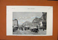 Old Antique Print 1887 New Boulevard Anspach Palais De La Bourse Brussels 19th