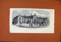 Original Old Antique Print Drovers Hall Metroplotian Cattle Market C1873 19th