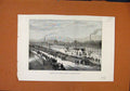Original Old Antique Print C1876 Accident Flying Scotchman Heeley Station 19th