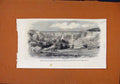 Original Old Antique Print South Drham Lancashire Union Railway C1861 Victorian