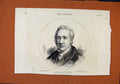 Original Old Antique Print George Stephenson C1881 The Graphic 19th