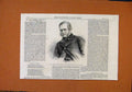 Original Old Antique Print Prime Minster New Zealander C1861 19th